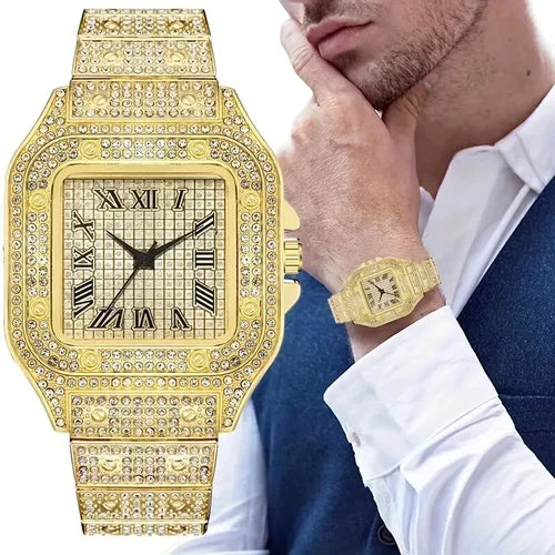 Bling Rapper Necklace, Watch+Bracelet Jewelry